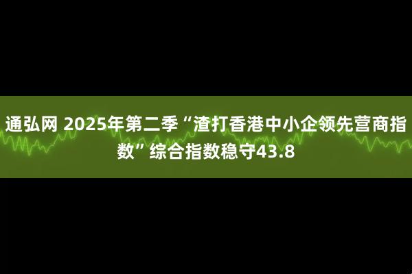 通弘网 2025年第二季“渣打香港中小企领先营商指数”综合指数稳守43.8