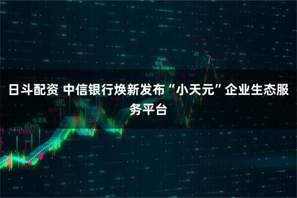 日斗配资 中信银行焕新发布“小天元”企业生态服务平台