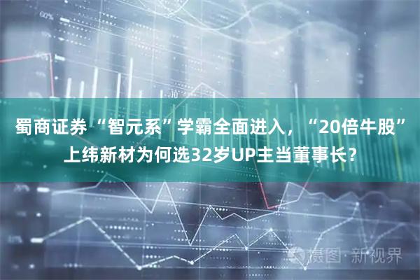 蜀商证券 “智元系”学霸全面进入，“20倍牛股”上纬新材为何选32岁UP主当董事长？